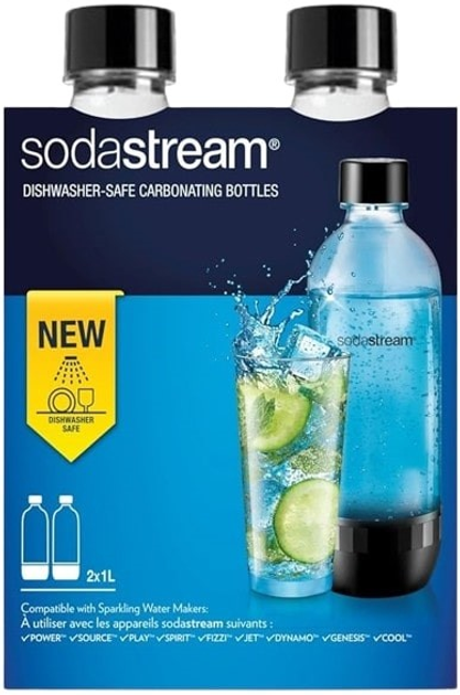 Набор бутылок для сифона Sodastream PET Twin pack Black (3000242 ...