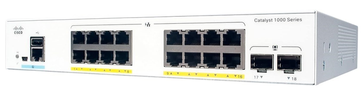 Комутатор Cisco Catalyst C1000-16T-2G-L (889728248488) - зображення 1