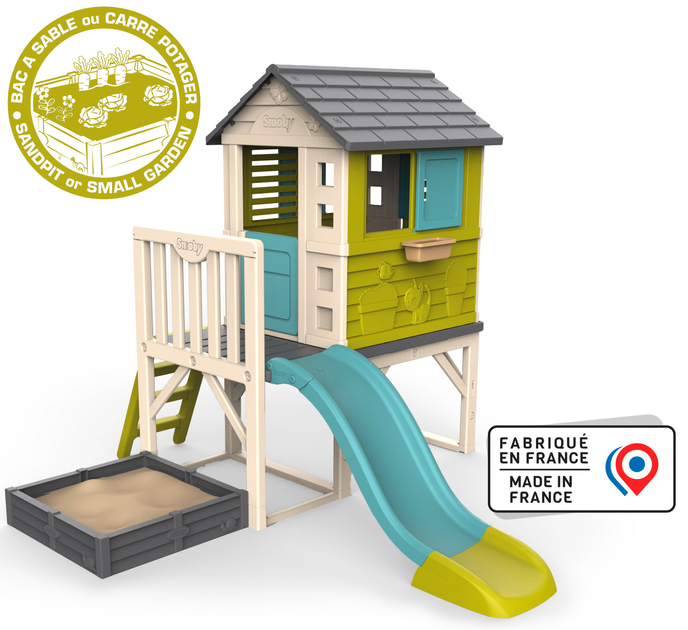 Детский игровой домик с горкой | Garden playhouse, Backyard playhouse, Backyard