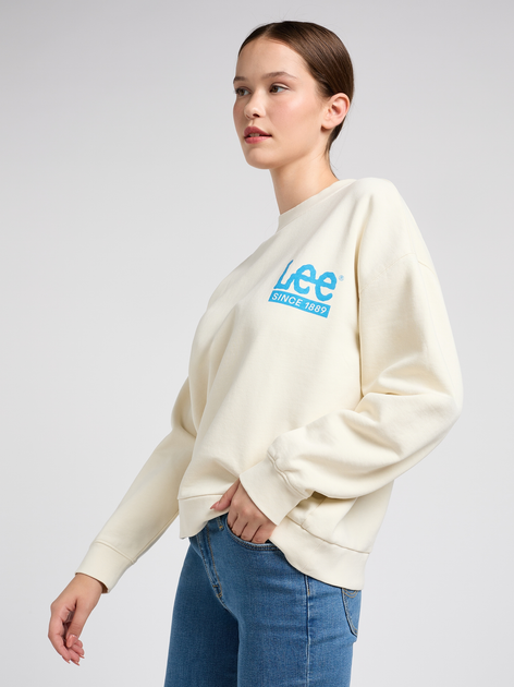 Damska bluza bez kaptura Lee 112351132 M Biała (5401019927299) - obraz 4
