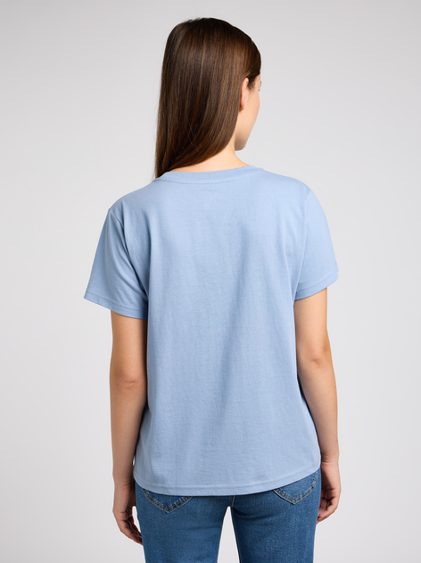 Koszulka damska bawełniana Lee 112350254 XS Niebieska (5401019826615) - obraz 2