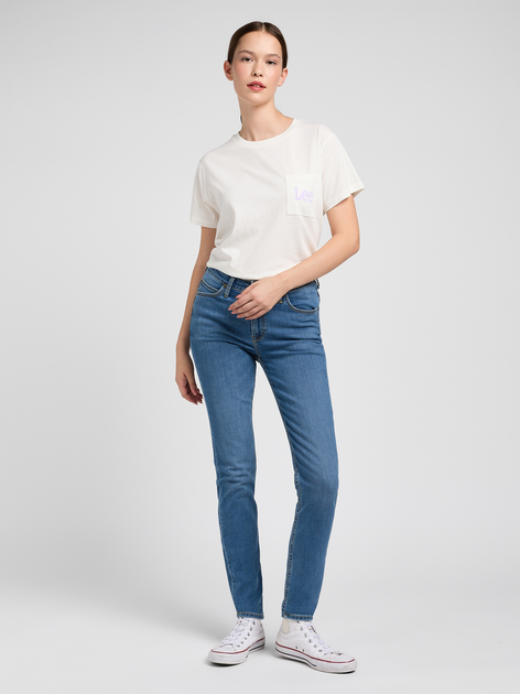 Koszulka damska bawełniana Lee 112350253 XL Biała (5401019826592) - obraz 3