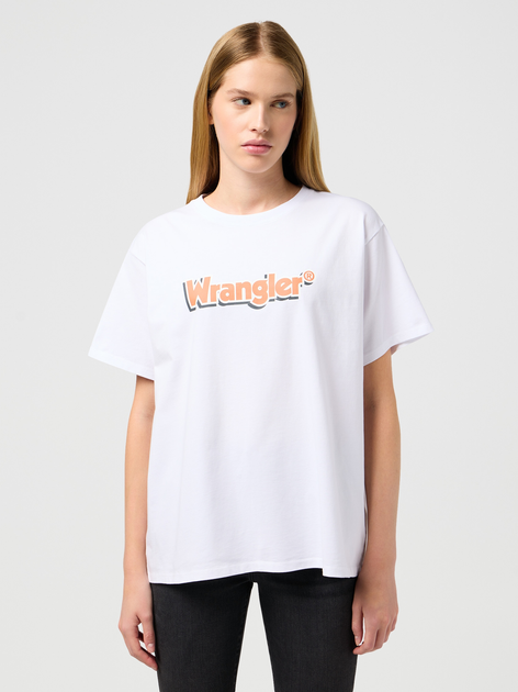Koszulka damska bawełniana Wrangler 112350634 M Biała (5401019850610) - obraz 1