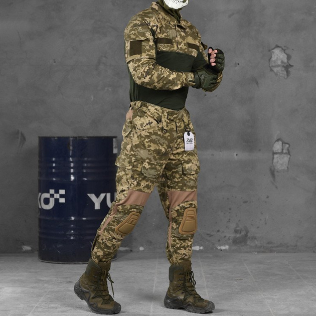 Чоловічий костюм "7.62 Tactical Interception" ріп-стоп убакс + штани з наколінниками піксель розмір L - зображення 2