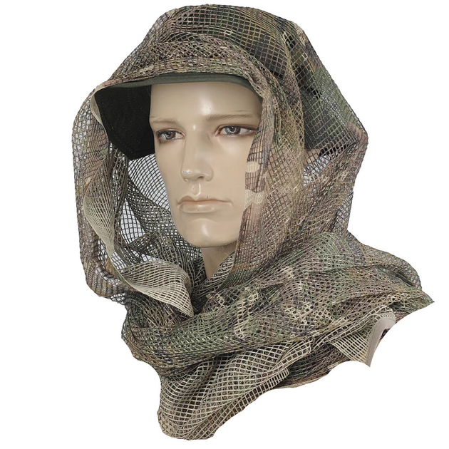 Многофункциональный сетчатый шарф M-Tac Sniper Face Veil Scarf мультикам размер 21 x 10 см - изображение 2