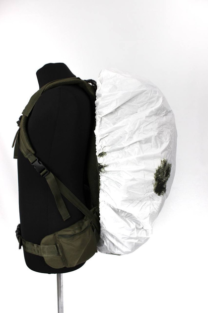 Чехол на рюкзак тактический водонепроницаемый ВСУ (ЗСУ) 14060007 9312 80 л 60х80 см белый - изображение 2