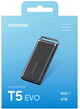 SSD диск Samsung T5 Evo 4TB USB Type-C 3D QLC (MU-PH4T0S/EU