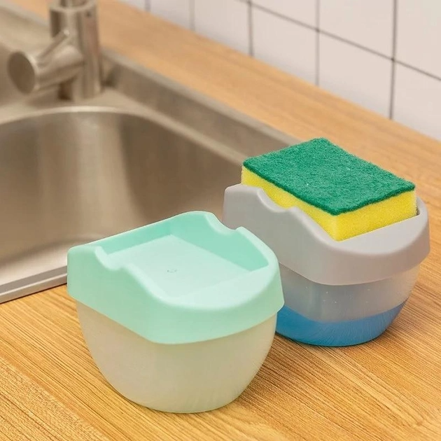 Диспенсер для миючого засобу ZHM1018 Soap Pump Sponge Caddy з місцем для губки, ємність 385 мл (ZHM1018) - зображення 6