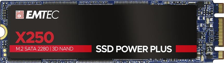 SSD диск Emtec X250 NVMe 512GB M.2 2280 SATA III 3D NAND (TLC) (ECSSD512GX250) - зображення 1