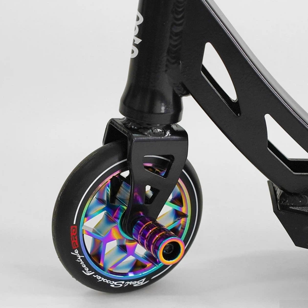 Трюковый самокат Best Scooter Freestyle N-43005 с рулевой системой HIC, колеса 120 мм + 2 пеги, Черный - изображение 3