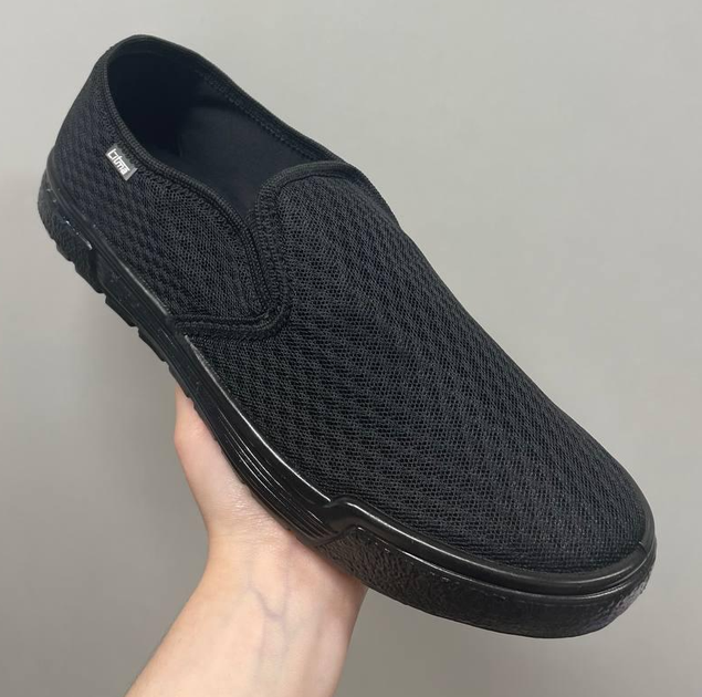 Мужские слипоны Roxy от Litma, чёрная сетка 42 (28 см.) 