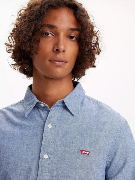 Сорочка літня чоловіча Levi's Ls Battery Hm Shirt Slim 86625-0017 S Navy (5401043516421) - зображення 4