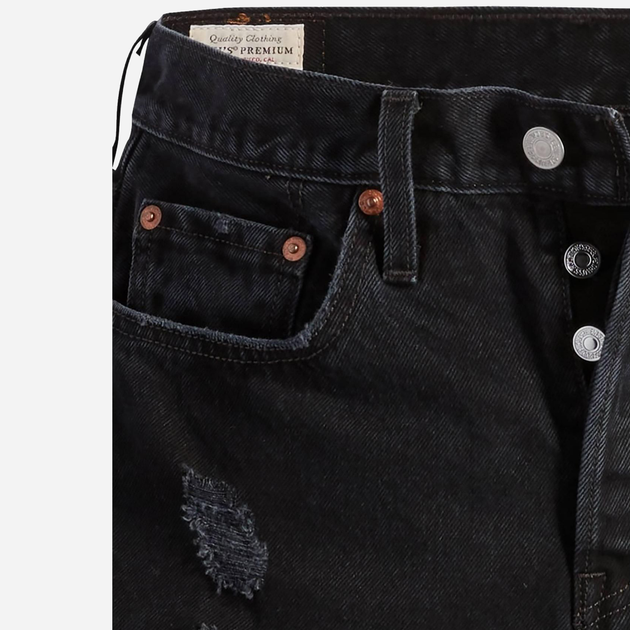 Шорти джинсові жіночі Levi's 501 Original Short 56327-0318 29 Чорні (5401105537715) - зображення 9