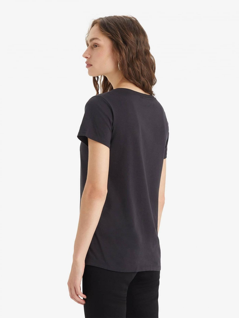 Футболка бавовняна жіноча Levi's Perfect Vneck 85341-0003 L Caviar (5400816656197) - зображення 2