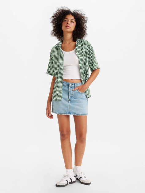 Spódnica trapezowa damska jeansowa Levi's Icon Skirt A4694-0003 30 Niebieska (5401105468378) - obraz 3