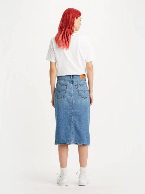 Spódnica ołówkowa damska jeansowa Levi's Side Slit Skirt A4711-0000 29 Niebieska (5401105466053) - obraz 2