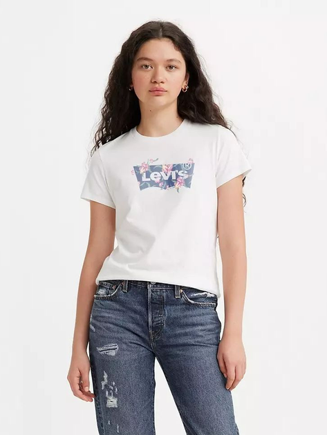 Футболка бавовняна жіноча Levi's The Perfect Tee 17369-2521 XL Bw Tropical Fl (5401128873111) - зображення 1