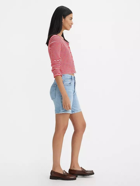 Spodenki damskie jeansowe Levi's 501 Mid Thigh Short 85833-0055 24 Niebieskie (5401128865345) - obraz 4