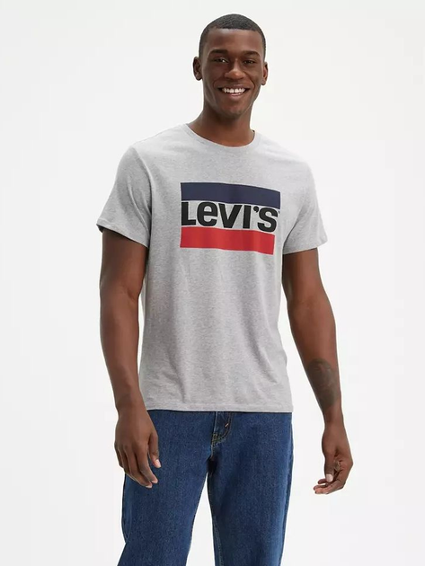 Koszulka męska bawełniana Levi's Sportswear Logo 39636-0002 2XL Szara (5400537536228) - obraz 1