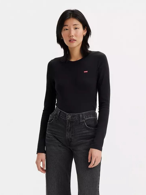 Лонгслів довгий жіночий Levi's Ls Baby Tee 69555-0014 XL Caviar (5400816932000) - зображення 3
