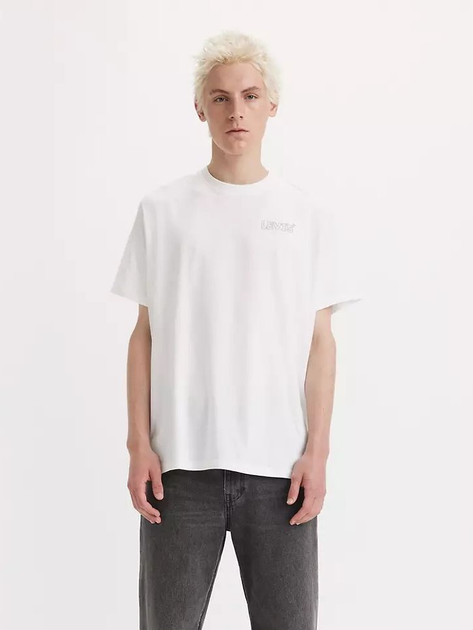 Koszulka męska bawełniana Levi's Ss Relaxed Fit Tee 16143-1230 L Biała (5401128651290) - obraz 3