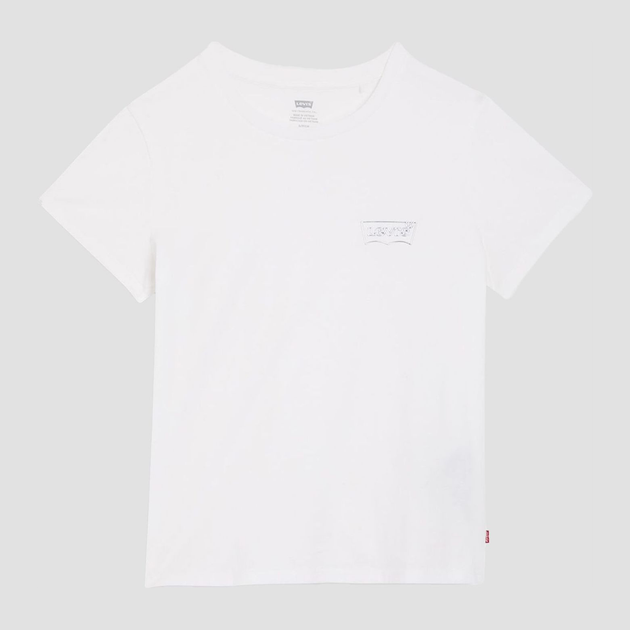 Футболка бавовняна жіноча Levi's The Perfect Tee 17369-2434 XL Shimmer Bw Outline Brig (5401128682195) - зображення 3