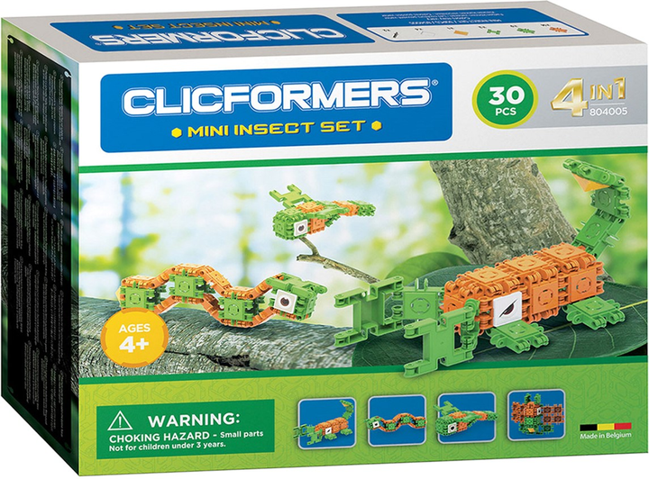 Klocki konstrukcyjne Clicformers Mini Insect 4 in 1 30 elementów (8809465534196) - obraz 1