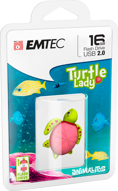 Pendrive Emtec Blister Animalitos (Lady Turtle) 16GB USB 2.0 (ECMMD16GM335) - obraz 6