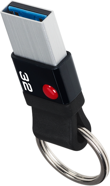 Флеш пам'ять USB Emtec Nano Ring T100 32GB USB 3.2 Black (ECMMD32GT103) - зображення 1