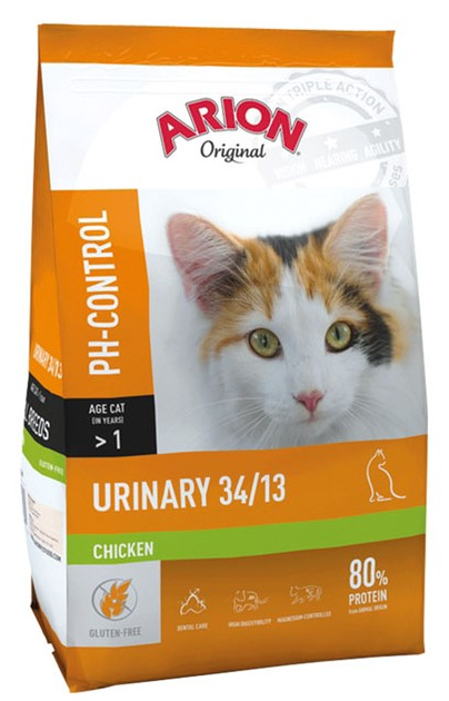 Karma sucha dla kotów Arion Cat Food Original Cat Urinary 2 kg (5414970058681) - obraz 1