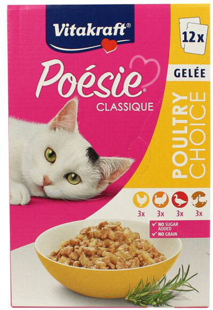 Вологий корм для котів Vitakraft Poesie Classique poultry choice in sauce 12 x 85 г (4008239589798) - зображення 1