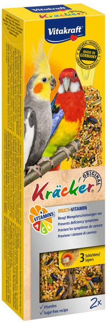 Smakołyki dla papużek falistych Vitakraft Kracker multivitamin 2 x 180 g (4008239291318) - obraz 1