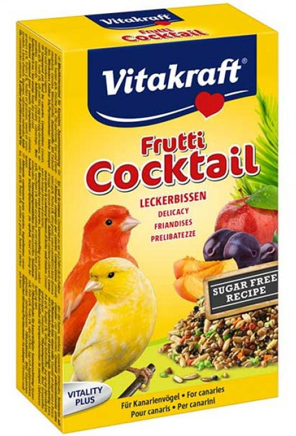 Ласощі для канарок Vitakraft Fruit Cocktail for canaries 200 г (4008239218827) - зображення 1