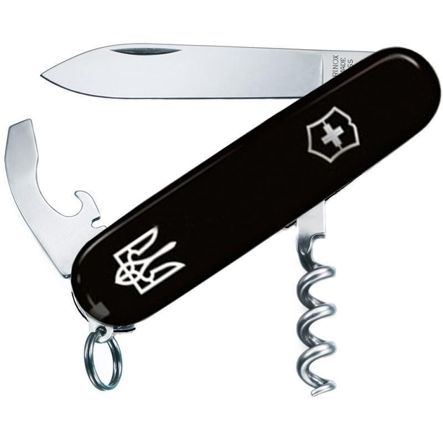 Швейцарський мультиінструмент Victorinox Waiter Чорний 84 мм Тризуб 0.3303.3_T0010r - зображення 1