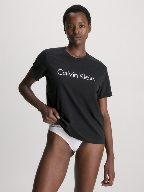 Koszulka damska bawełniana Calvin Klein Underwear 000QS6105E-001 M Czarna (8719113341345) - obraz 1