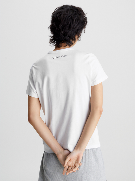 Футболка бавовняна жіноча Calvin Klein Underwear 000QS6945E-100 S Біла (8720107312821) - зображення 2