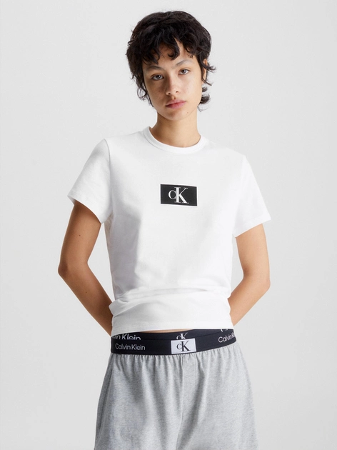 Футболка бавовняна жіноча Calvin Klein Underwear 000QS6945E-100 XL Біла (8720107312852) - зображення 1
