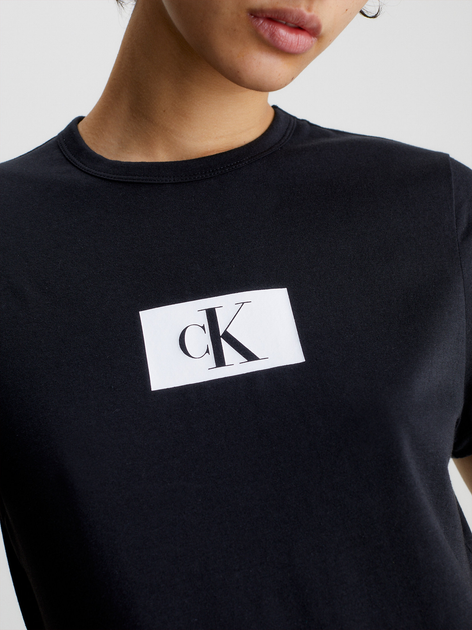 Футболка бавовняна жіноча Calvin Klein Underwear 000QS6945E-UB1 XS Чорна (8720107309678) - зображення 4