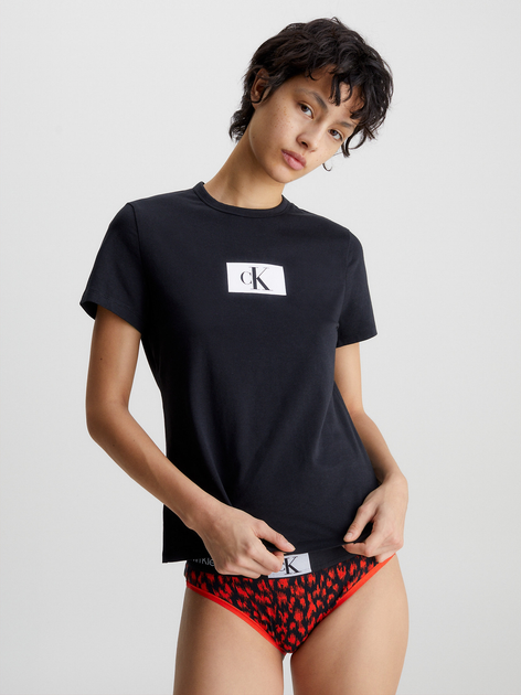 Koszulka damska bawełniana Calvin Klein Underwear 000QS6945E-UB1 M Czarna (8720107309692) - obraz 1