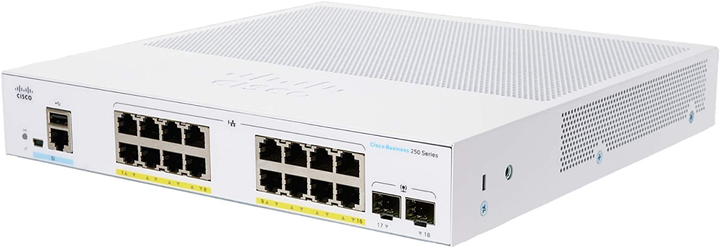 Комутатор Cisco CBS350-16P-2G-UK - зображення 1