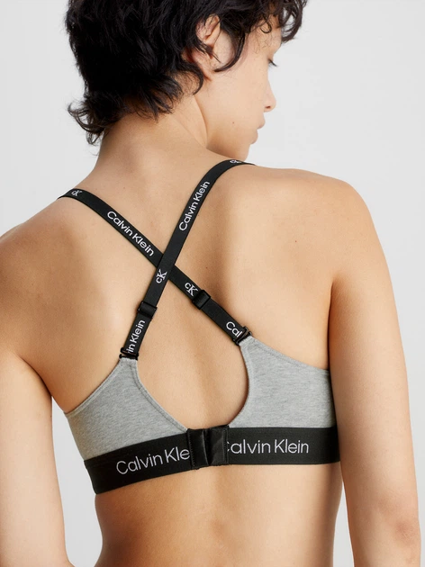 Biustonosz damski bawełniany Calvin Klein Underwear 000QF7218E-P7A S Szary (8720107348004) - obraz 3