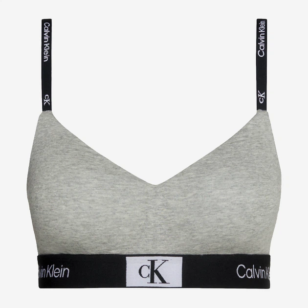 Biustonosz damski bawełniany Calvin Klein Underwear 000QF7218E-P7A M Szary (8720107348011) - obraz 4