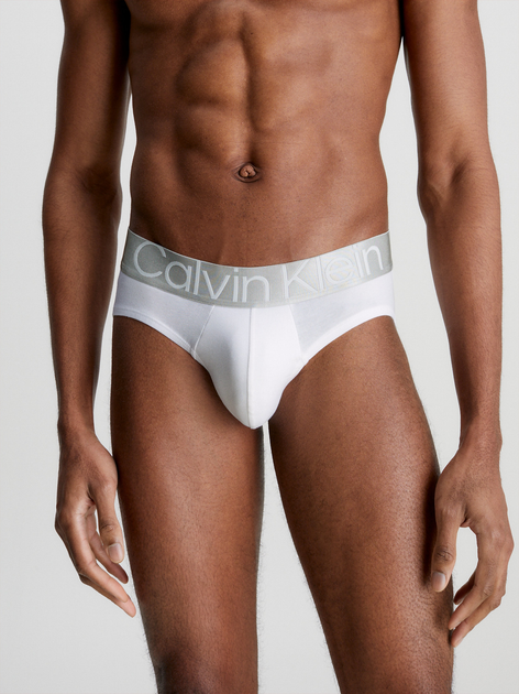 Набір трусів сліпів чоловічих бавовняних Calvin Klein Underwear 000NB3129A-MPI XXL 3 шт Чорний/Білий/Сірий (8719855393985) - зображення 2