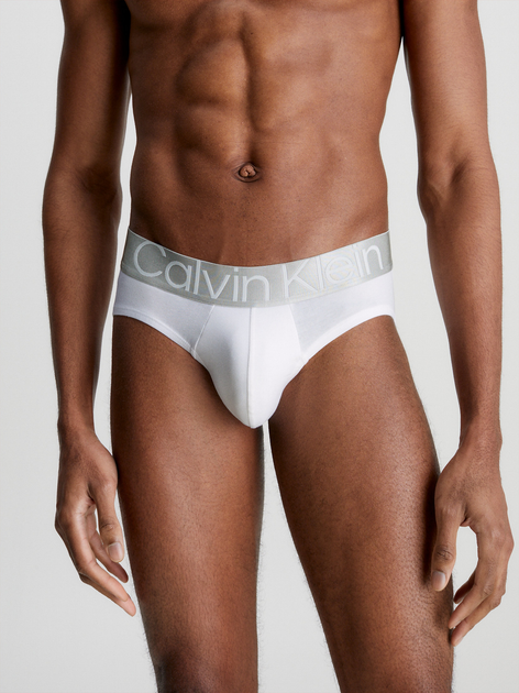 Набір трусів сліпів чоловічих бавовняних Calvin Klein Underwear 000NB3129A-MPI 2XL 3 шт Чорний/Білий/Сірий (8719855393985) - зображення 2