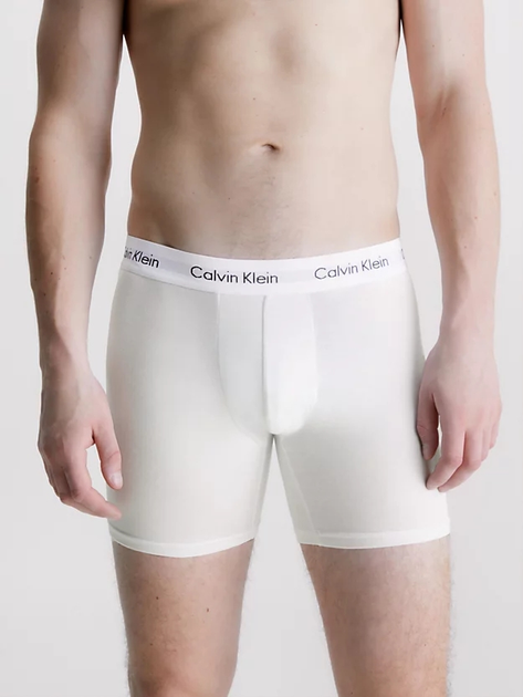 Набір трусів шорт чоловічих бавовняних Calvin Klein Underwear 000NB1770A-MP1 L 3 шт Сірий/Чорний/Білий (8719115052768) - зображення 2