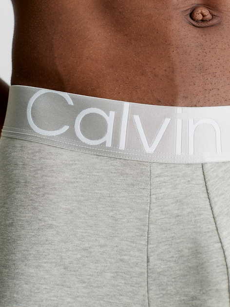 Zestaw majtek męskich typu bokserki bawełnianych Calvin Klein Underwear 000NB3130A-MPI 2XL 3 szt Szary/Czarny/Biały (8719855389940) - obraz 4