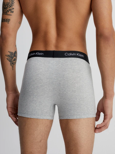 Zestaw majtek męskich typu bokserki bawełnianych Calvin Klein Underwear 000NB3528A-6H3 L 3 szt Szary/Czarny/Biały (8720107557802) - obraz 3