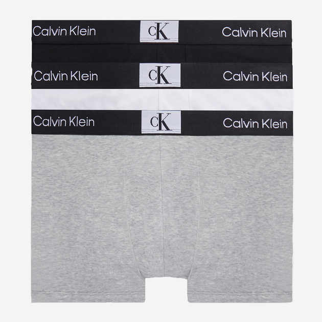 Zestaw majtek bokserek męskich bawełnianych Calvin Klein Underwear 000NB3528A-6H3 L 3 szt. Szary/Czarny/Biały (8720107557802) - obraz 1