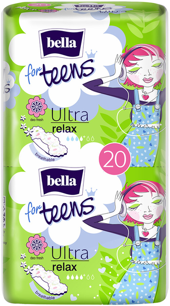Прокладки гігієнічні Bella for Teens Ultra Relax Extra Soft Deo Green Tea 20 шт (5900516306229) - зображення 1