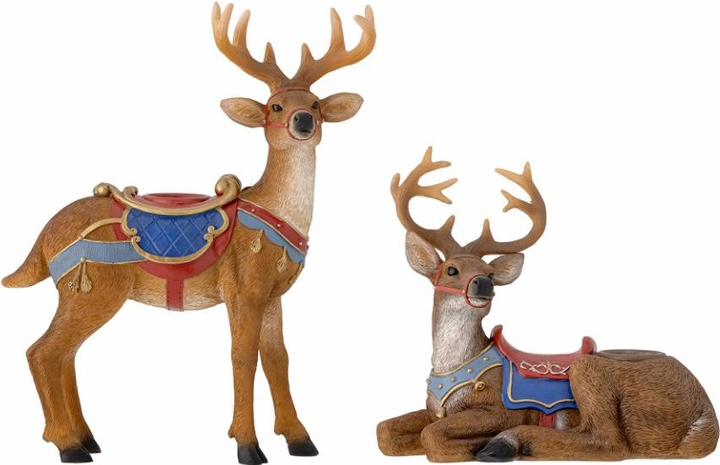 Zestaw świeczników Bloomingville Glory Reindeer 2 szt (82058346) - obraz 1